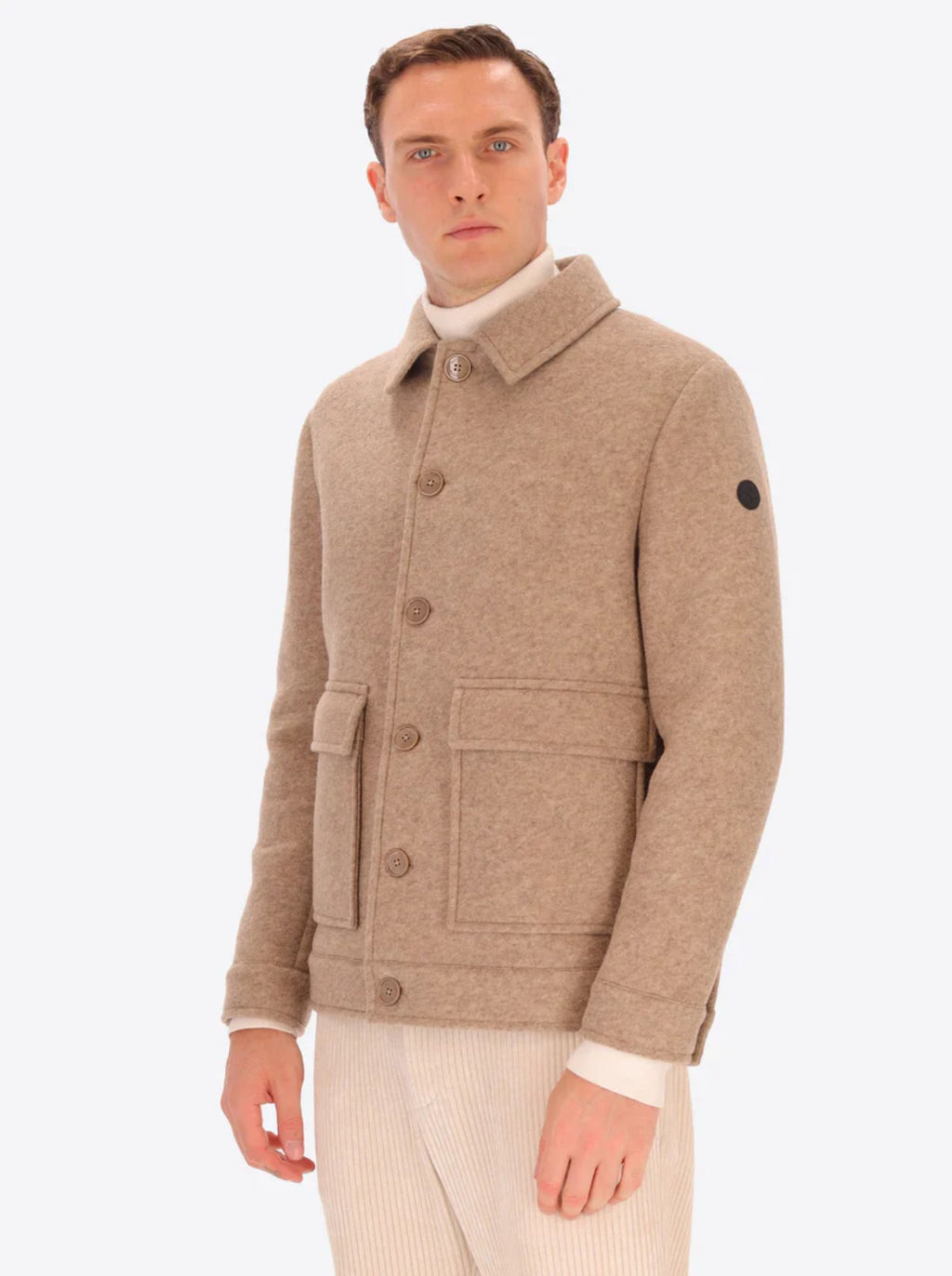Distretto Bonded Boiled Wool Aviator Jacket Carlos