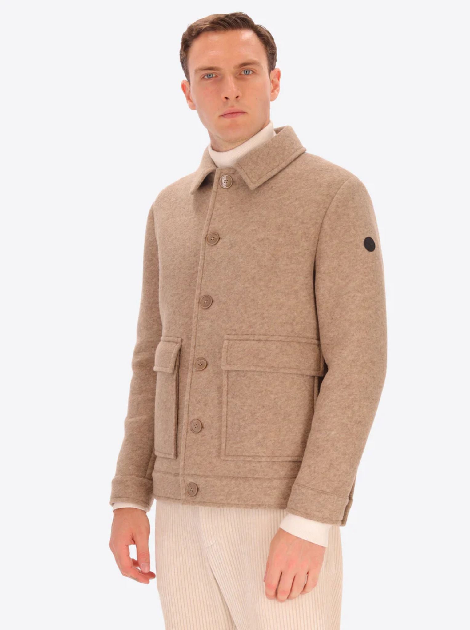 Distretto Bonded Boiled Wool Aviator Jacket Carlos
