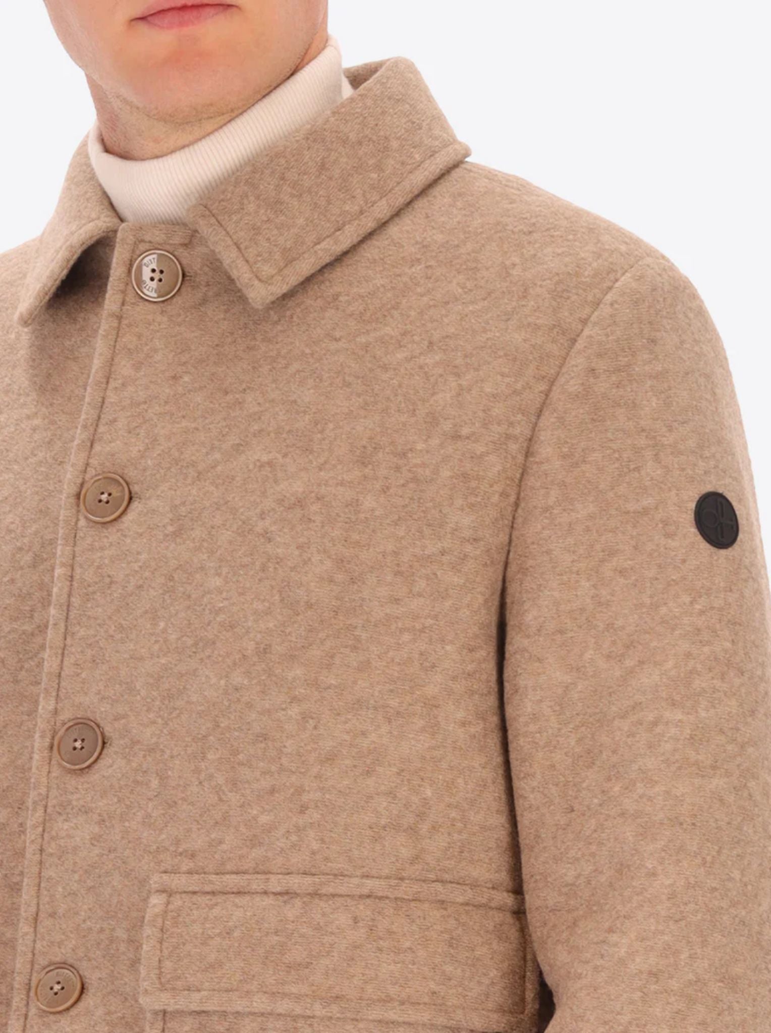 Distretto Bonded Boiled Wool Aviator Jacket Carlos