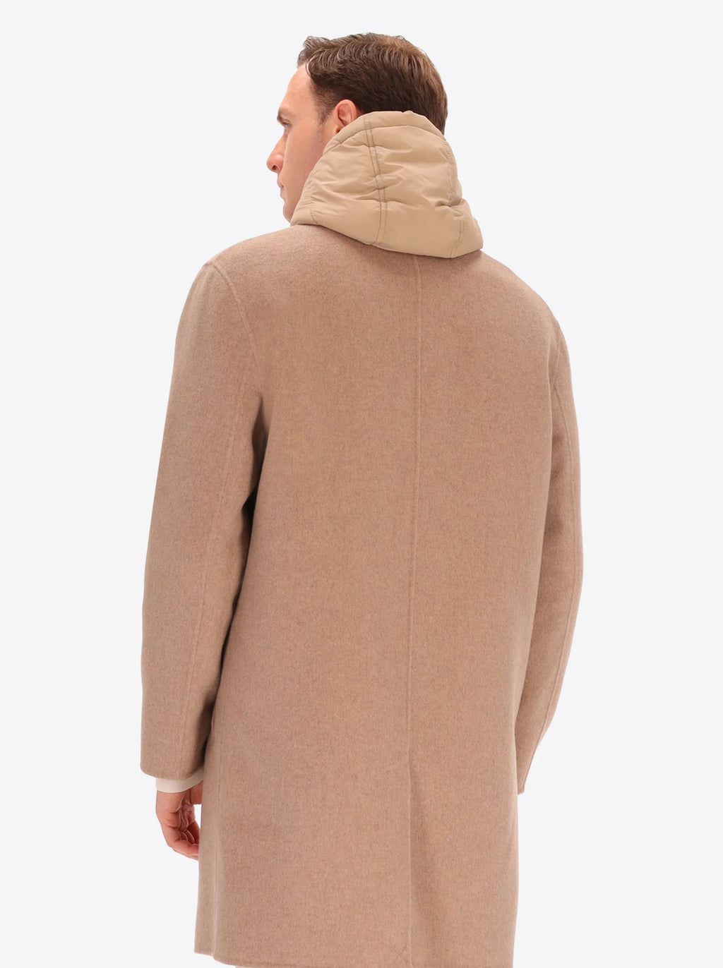 Distretto Wool Blend Coat With Detachable Hood Essex